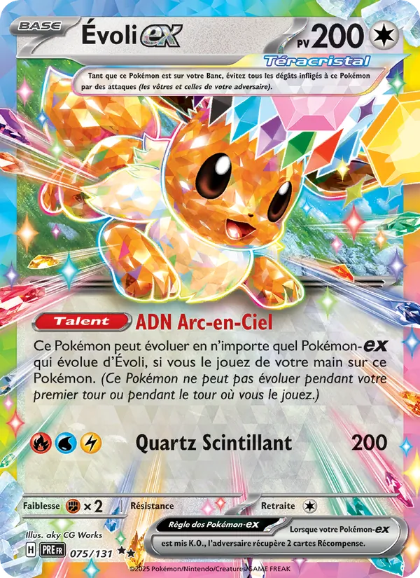 Carte Évoli-ex 075/131 – Évolutions Prismatiques