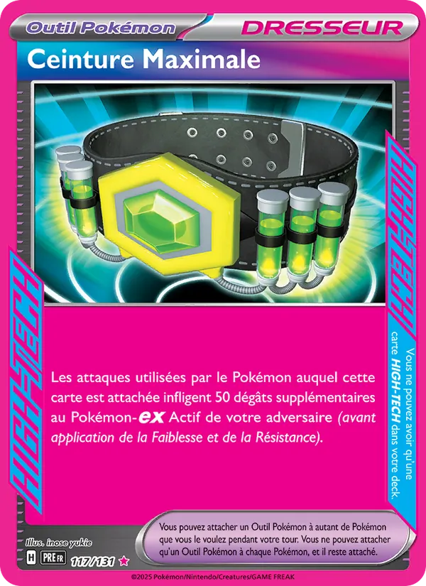 Carte Ceinture Maximale 117/131 – Évolutions Prismatiques