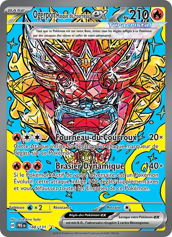 Carte Ogerpon Masque du Fourneau-ex 148/131 – Évolutions Prismatiques