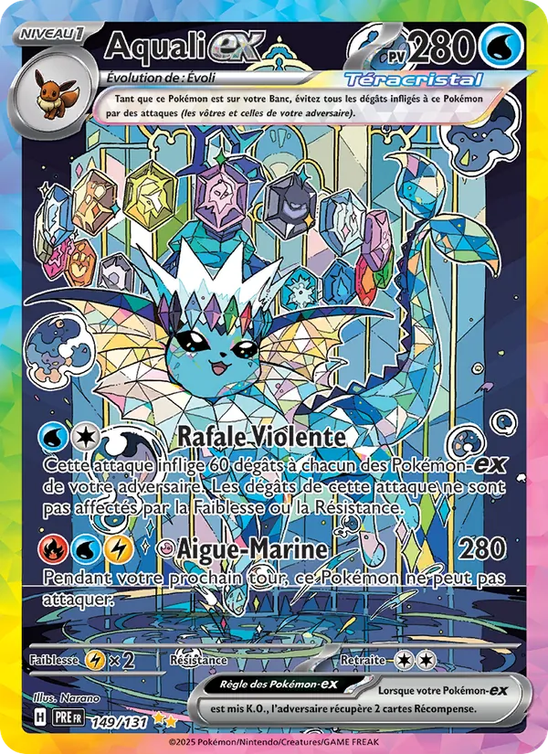 Carte Aquali-ex 149/131 – Évolutions Prismatiques