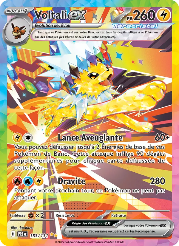 Carte Voltali-ex 153/131 – Évolutions Prismatiques