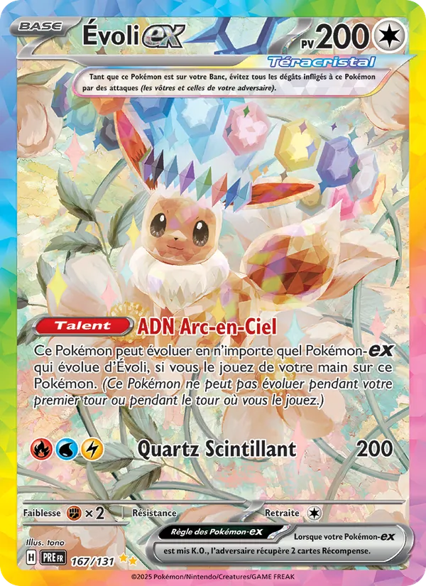 Carte Évoli-ex 167/131 – Évolutions Prismatiques