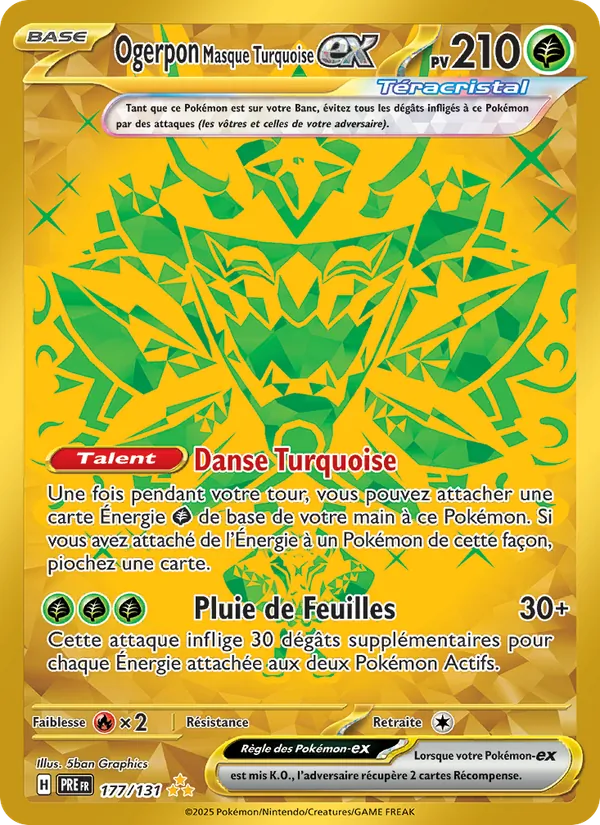 Carte Ogerpon Masque Turquoise-ex 177/131 – Évolutions Prismatiques