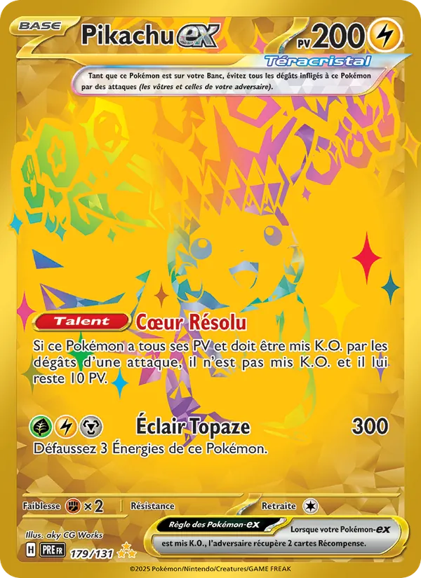 Carte Pikachu-ex 179/131 – Évolutions Prismatiques