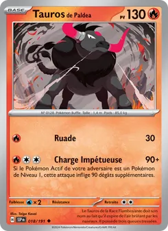 Carte Tauros de Paldea 018/191 – Étincelles Déferlantes