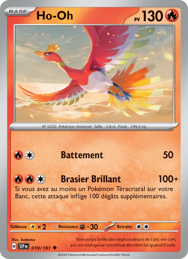 Carte Ho-Oh 019/191 – Étincelles Déferlantes
