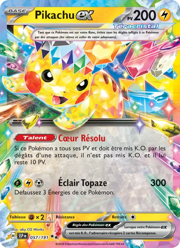 Carte Pikachu-ex 057/191 – Étincelles Déferlantes