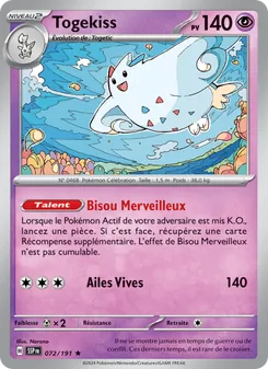 Carte Togekiss 072/191 – Étincelles Déferlantes