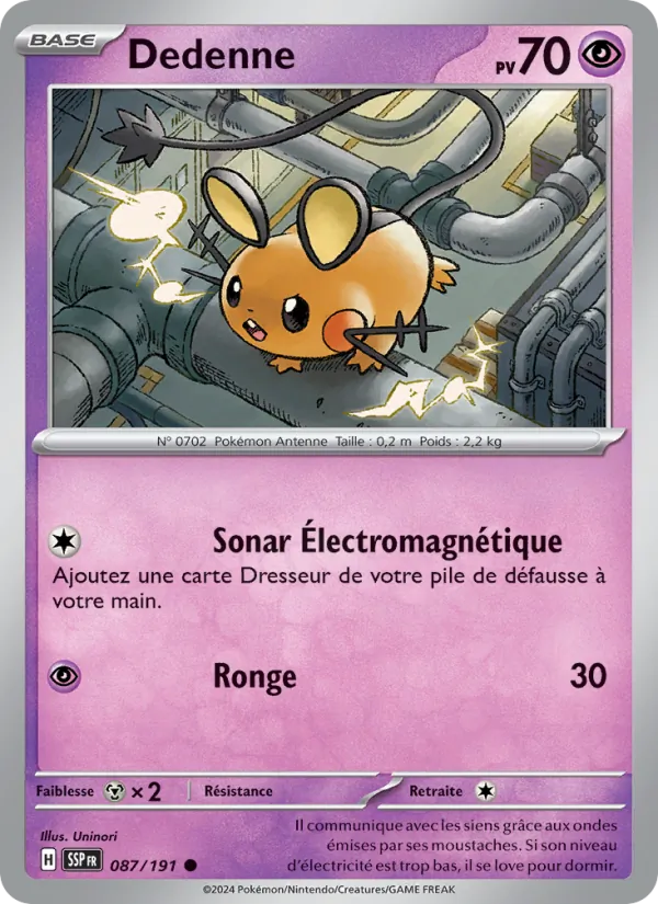 Carte Dedenne 087/191 – Étincelles Déferlantes