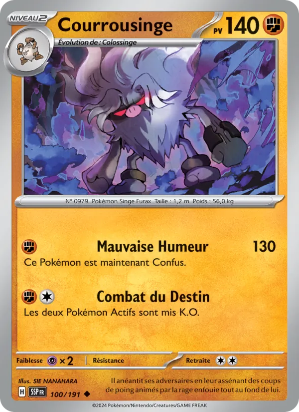 Carte Courrousinge 100/191 – Étincelles Déferlantes