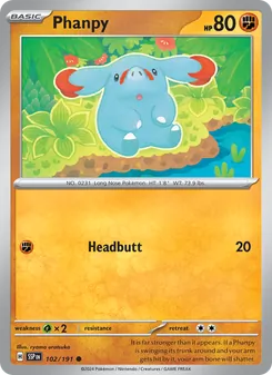 Carte Phanpy 102/191 – Étincelles Déferlantes