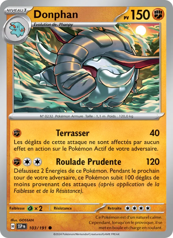 Carte Donphan 103/191 – Étincelles Déferlantes