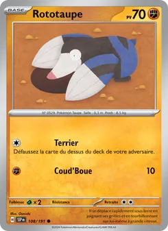 Carte Rototaupe 108/191 – Étincelles Déferlantes