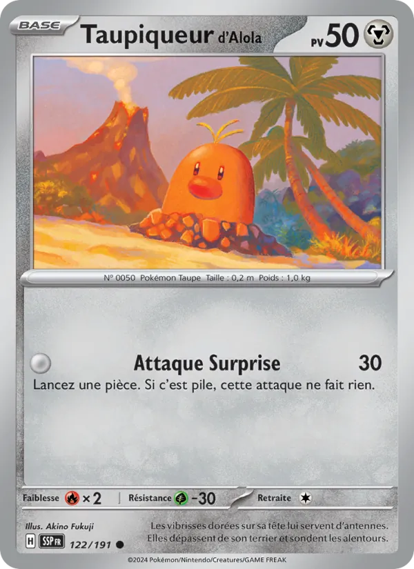 Carte Taupiqueur d'Alola 122/191 – Étincelles Déferlantes