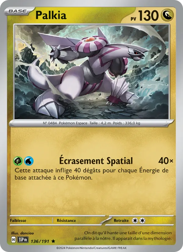 Carte Palkia 136/191 – Étincelles Déferlantes