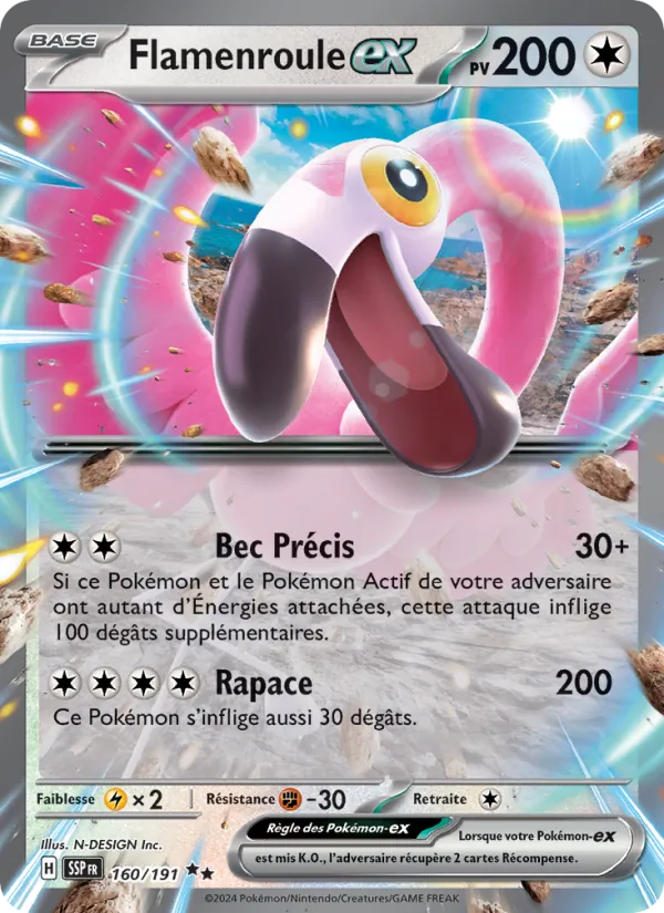 Carte Flamenroule-ex 160/191 – Étincelles Déferlantes