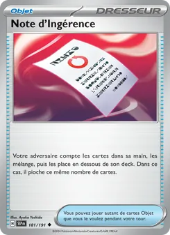 Carte Note d'Ingérence 181/191 – Étincelles Déferlantes