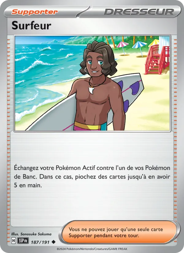 Carte Surfeur 187/191 – Étincelles Déferlantes