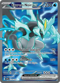 Carte Kyurem Noir-ex 218/191 – Étincelles Déferlantes