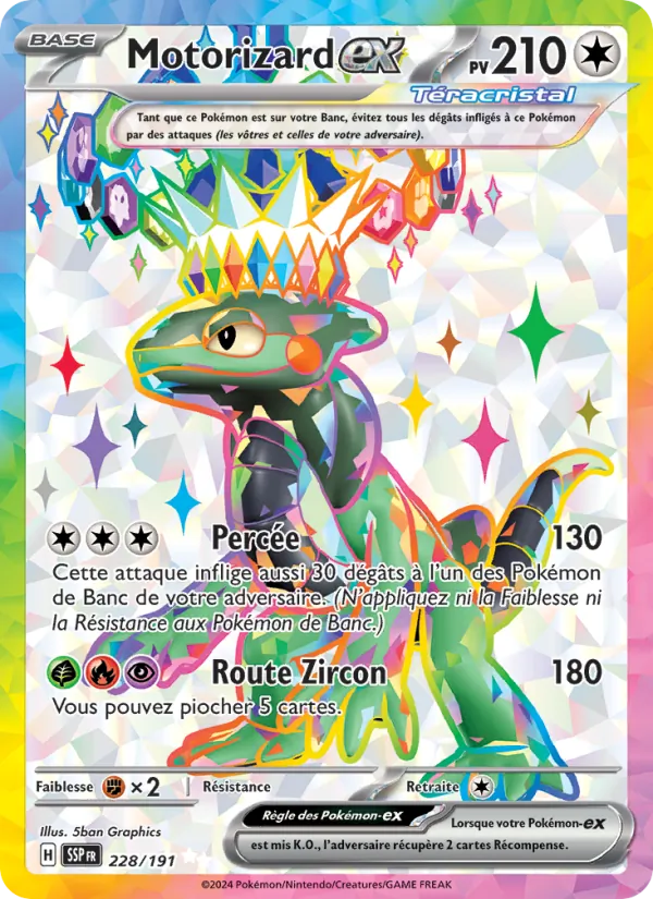 Carte Motorizard-ex 228/191 – Étincelles Déferlantes