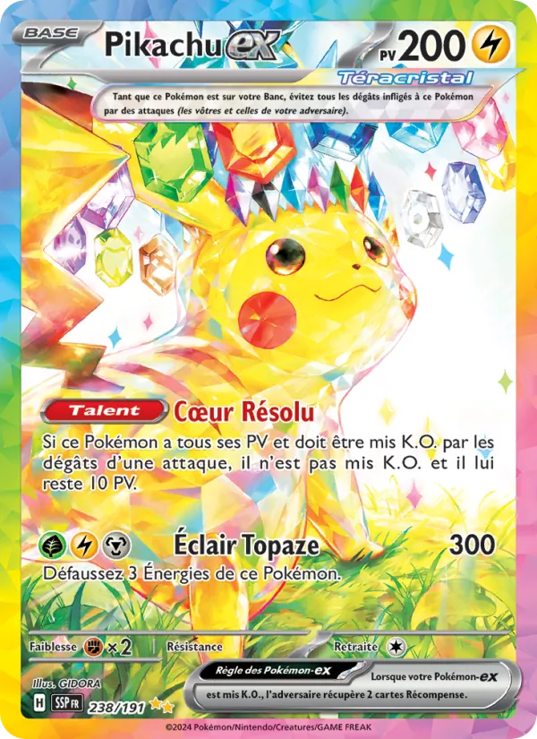 Carte Pikachu-ex 238/191 – Étincelles Déferlantes