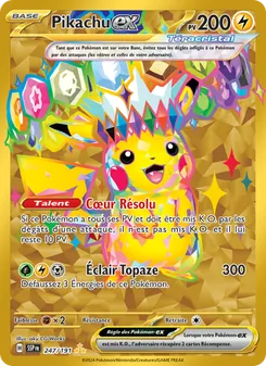 Carte Pikachu-ex 247/191 – Étincelles Déferlantes
