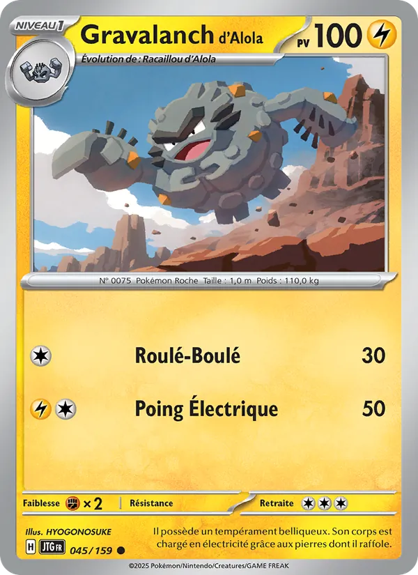 Carte Gravalanch d'Alola 045/159 – Aventures Ensemble