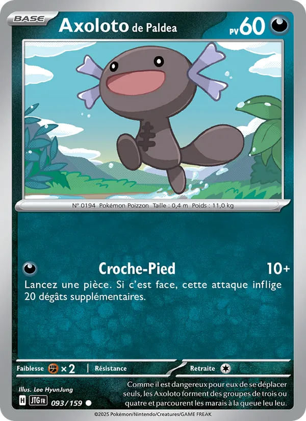 Carte Axoloto de Paldea 093/159 – Aventures Ensemble