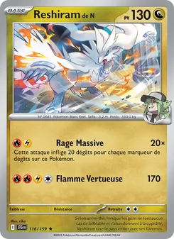 Carte Reshiram de N 116/159 – Aventures Ensemble