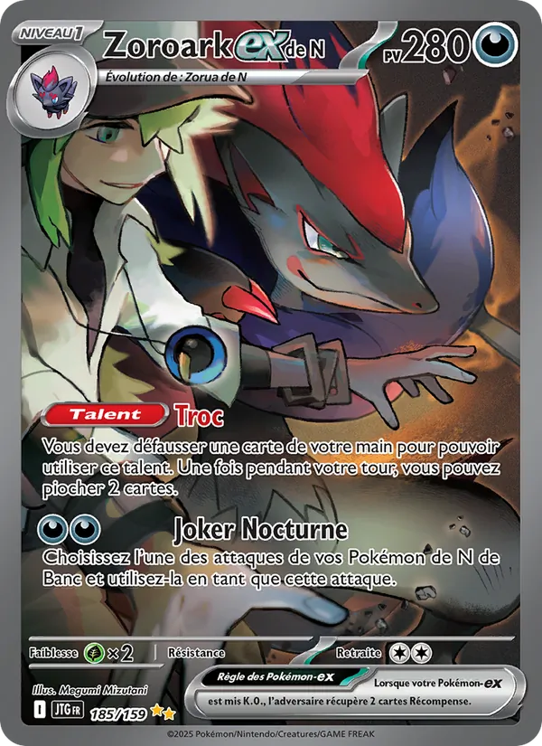Carte Zoroark-ex de N 185/159 – Aventures Ensemble