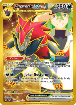 Carte Zoroark-ex de N 189/159 – Aventures Ensemble