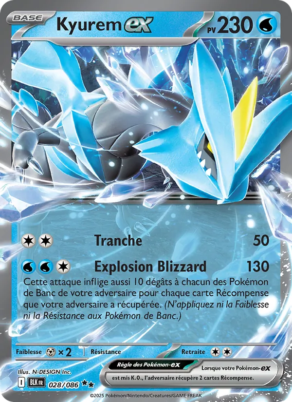 Carte Kyurem-ex 028/086 – Foudre Noire