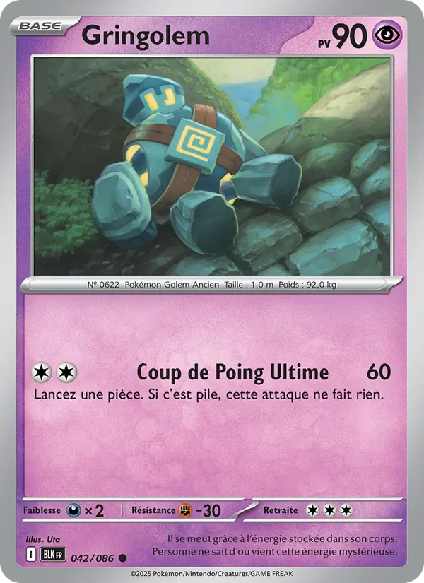 Carte Gringolem 042/086 – Foudre Noire