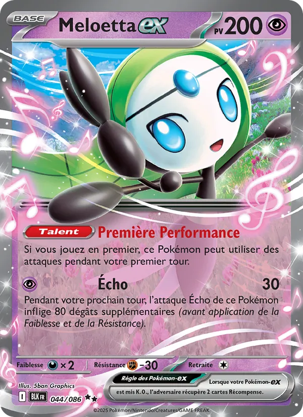 Carte Meloetta-ex 044/086 – Foudre Noire