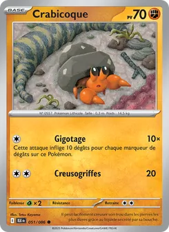 Carte Crabicoque 051/086 – Foudre Noire