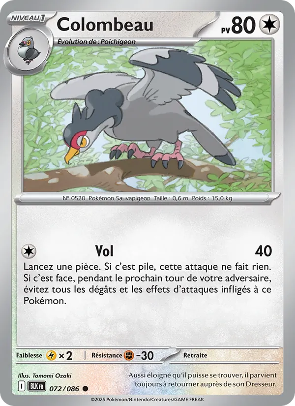 Carte Colombeau 072/086 – Foudre Noire