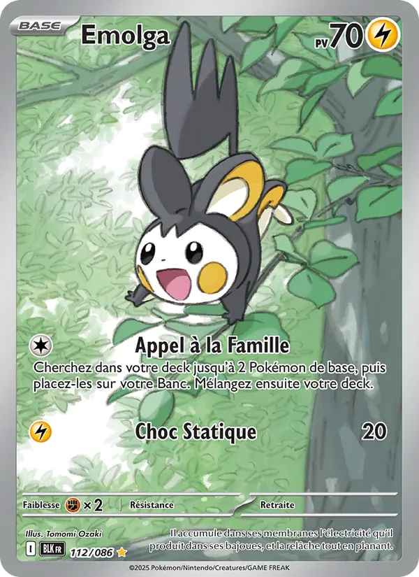 Carte Emolga 112/086 – Foudre Noire
