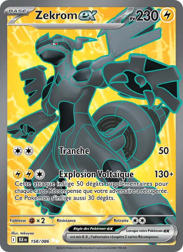 Carte Zekrom-ex 158/086 – Foudre Noire