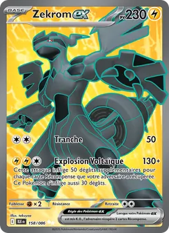 Carte Zekrom-ex 158/086 – Foudre Noire