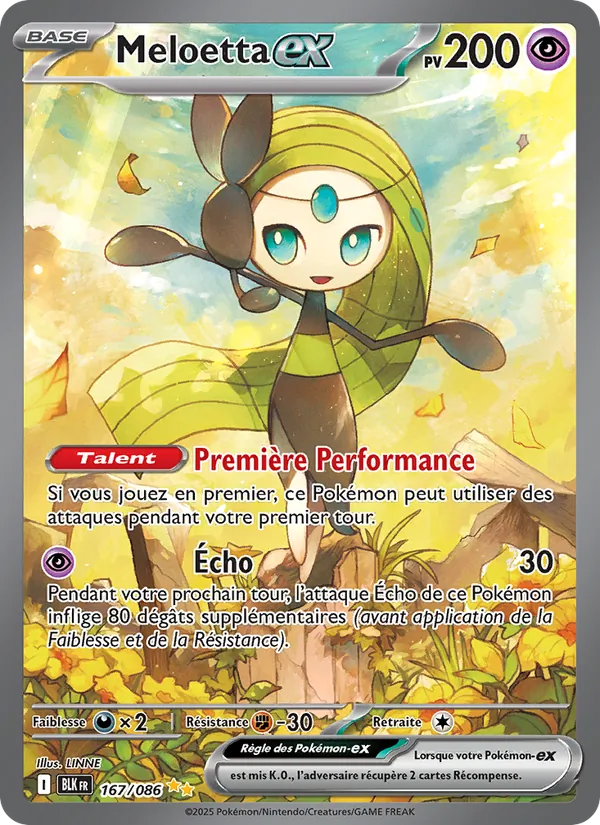 Carte Meloetta-ex 167/086 – Foudre Noire