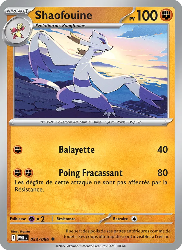 Carte Shaofouine 053/086 – Flamme Blanche
