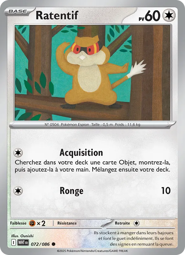 Carte Ratentif 072/086 – Flamme Blanche