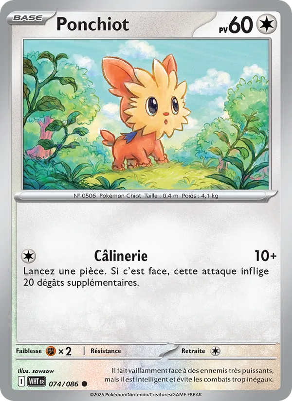 Carte Ponchiot 074/086 – Flamme Blanche
