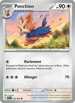 Carte Ponchien 075/086 – Flamme Blanche