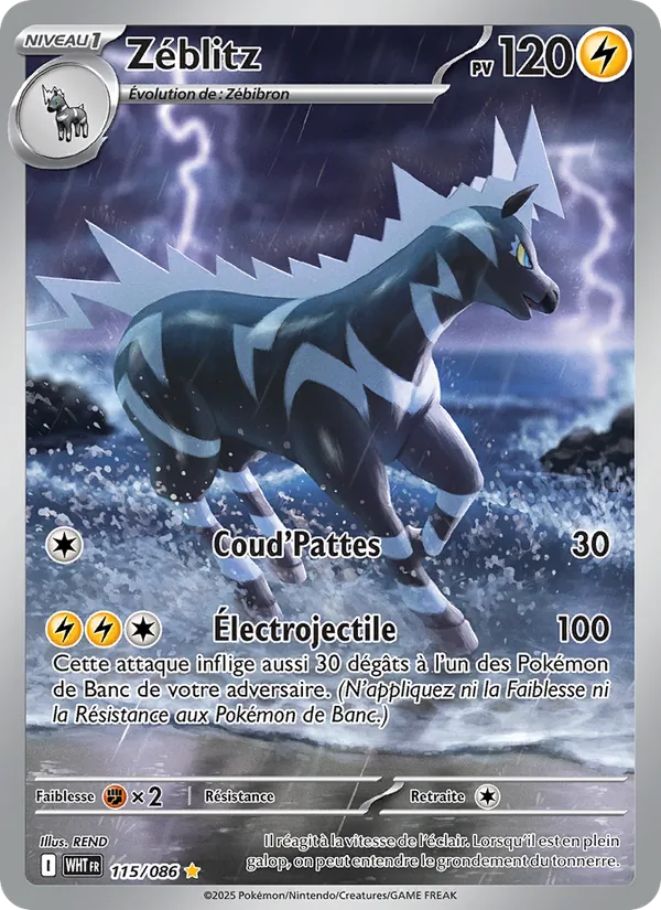 Carte Zéblitz 115/086 – Flamme Blanche