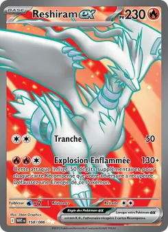 Carte Reshiram-ex 158/086 – Flamme Blanche