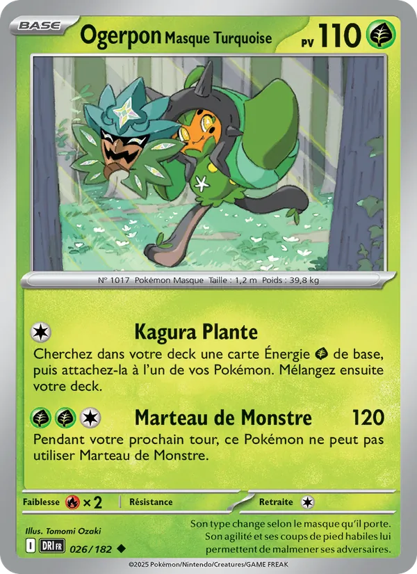 Carte Ogerpon Masque Turquoise 026/182 – Rivalités Destinées