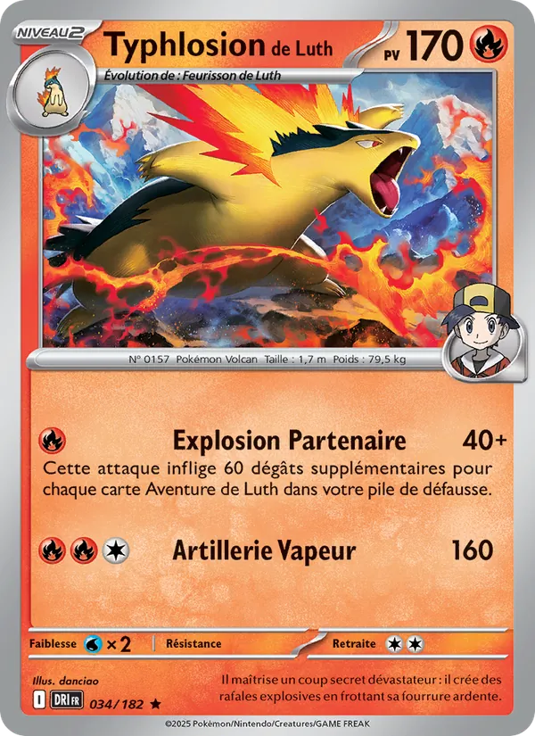 Carte Typhlosion de Luth 034/182 – Rivalités Destinées