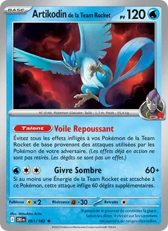 Carte Artikodin de la Team Rocket 051/182 – Rivalités Destinées