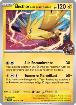 Carte Électhor de la Team Rocket 070/182 – Rivalités Destinées